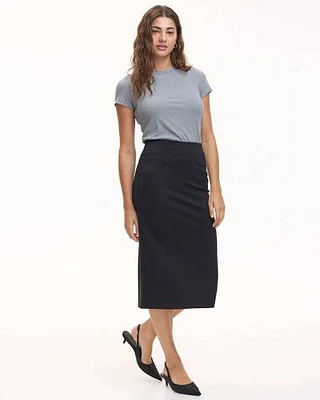 Midi Skirt with Back Slit