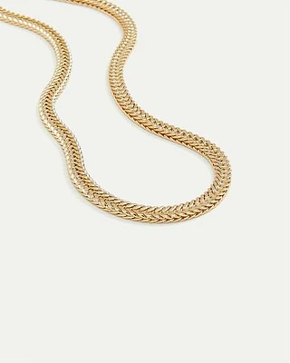 Short Herringbone-Chain Necklace