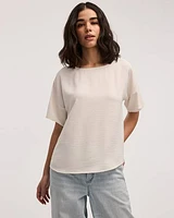 Blouse t-shirt à col rond et manches courtes