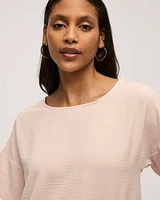 Blouse t-shirt à col rond et manches courtes