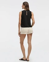 Sleeveless Blouse with Buttons at Sides