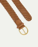 Ceinture tressée en faux cuir