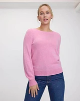 Cashmere-Blend Boat-Neck Sweater