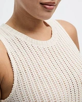 Camisole crochetée à col rond