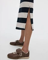 Striped Short-Sleeve Polo Dress