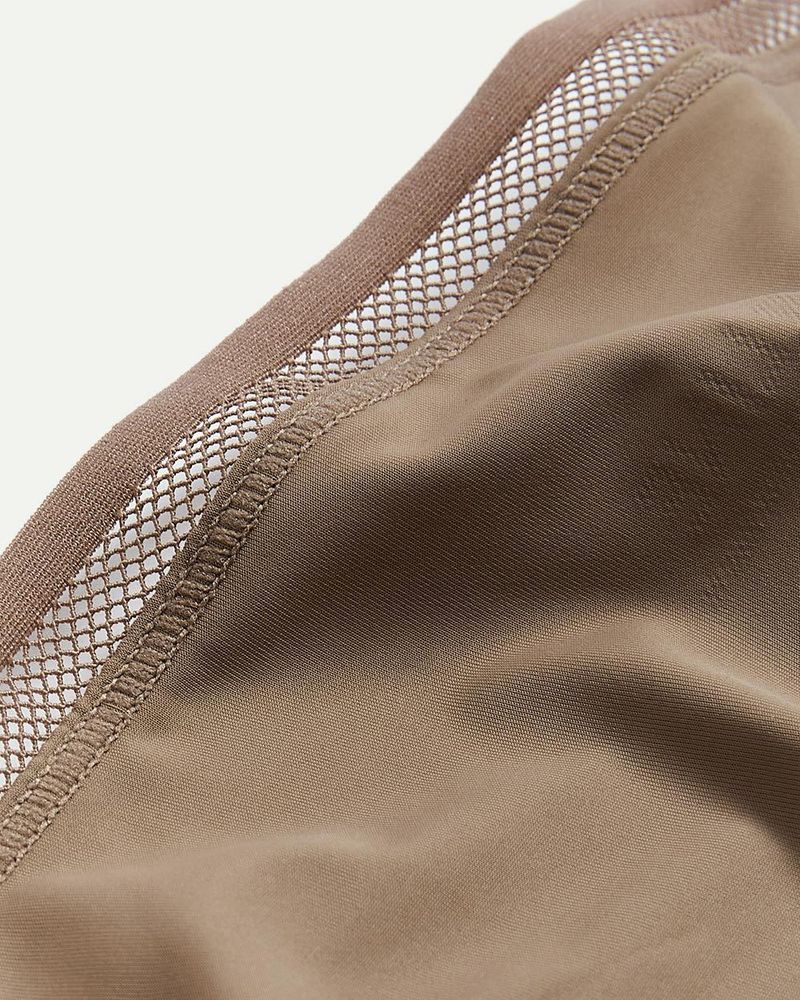 Culotte taille haute unie en microfibre, R Line