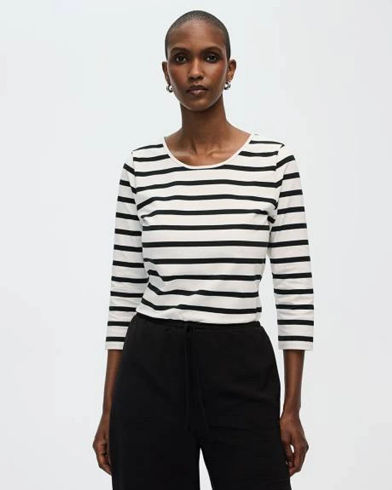 Crew-Neck Striped Top