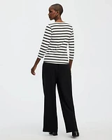 Crew-Neck Striped Top