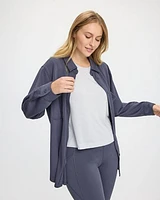 Long-Sleeve Overshirt with Patch Pockets