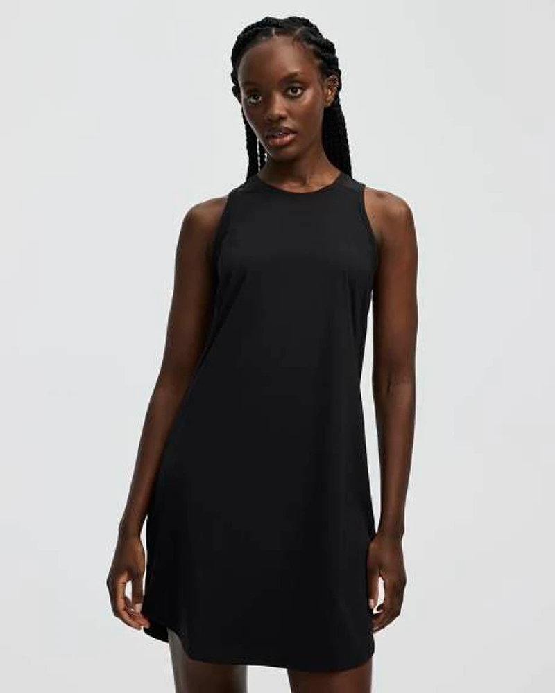 Sleeveless Crew-Neck Dress