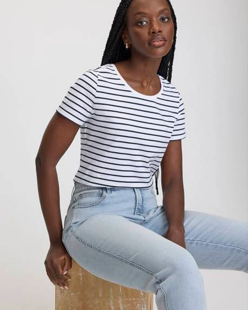 Striped Scoop Neck T-Shirt