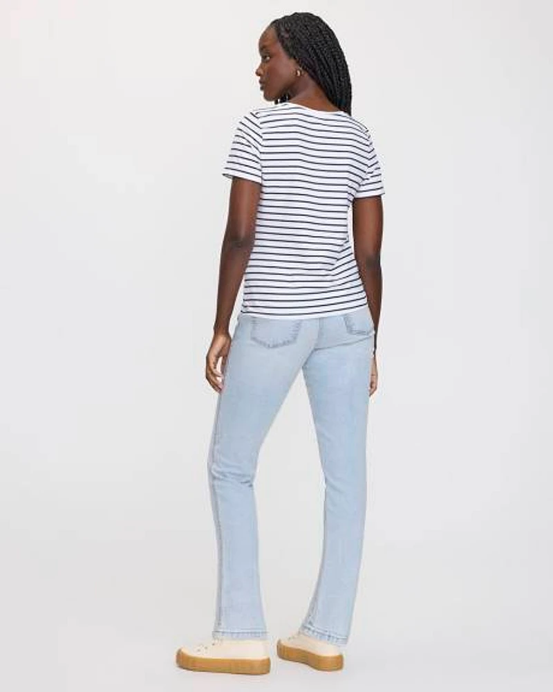 Striped Scoop Neck T-Shirt