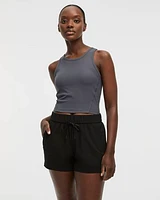 Stretch Pull-On Shorts with Zipped Pockets