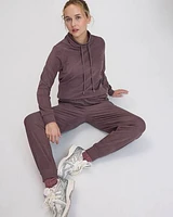 Pantalon jogger en tricot ottoman velours