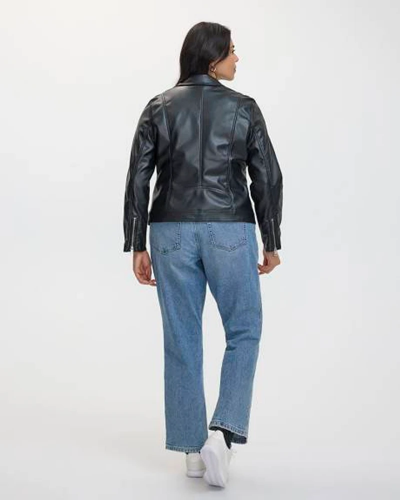 Veste en faux cuir