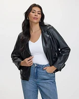Veste en faux cuir