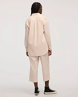 Long-Sleeve Linen Blend Shirt
