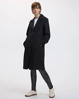 Long Coat with Two-Button Closure