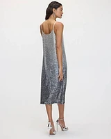 Ombré Sequin Sleeveless Midi Dress