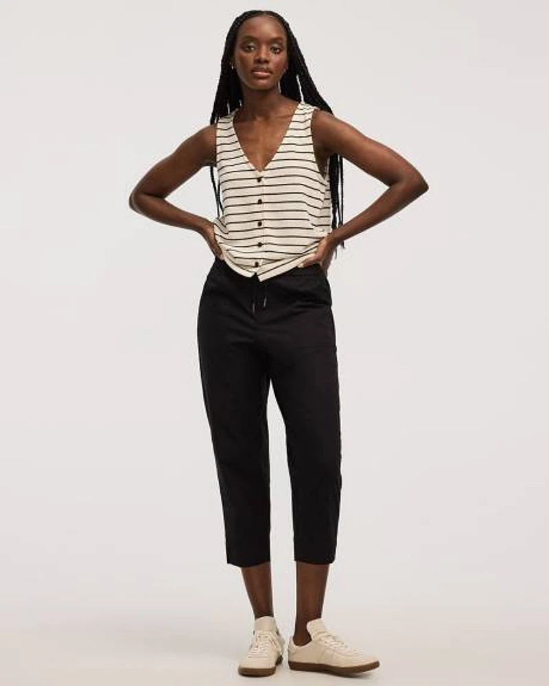 Poplin Capri Pants