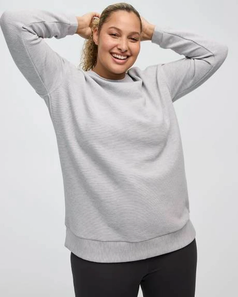 Long-Sleeve Crew-Neck Ottoman Tunic