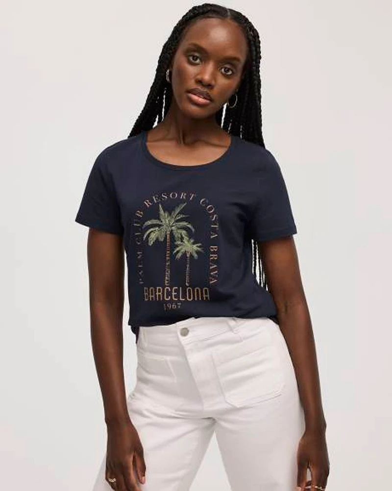Scoop Neck Graphic T-Shirt