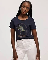 Scoop Neck Graphic T-Shirt