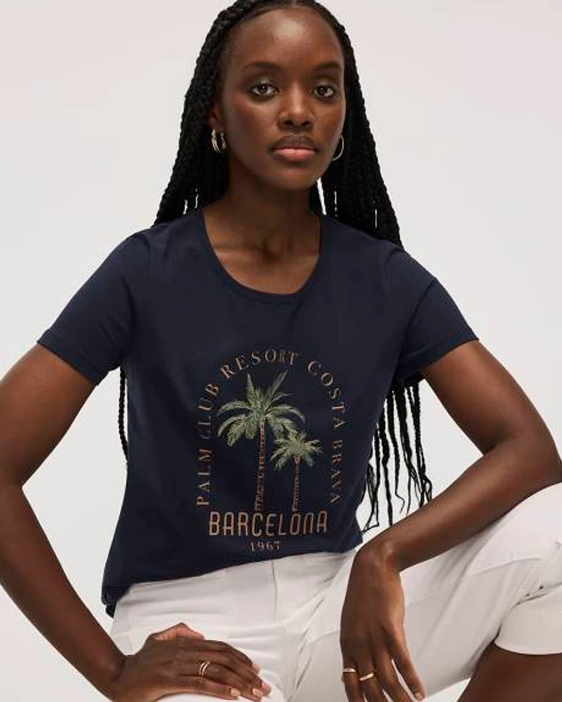Scoop Neck Graphic T-Shirt
