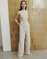 Pantalon à jambe large
