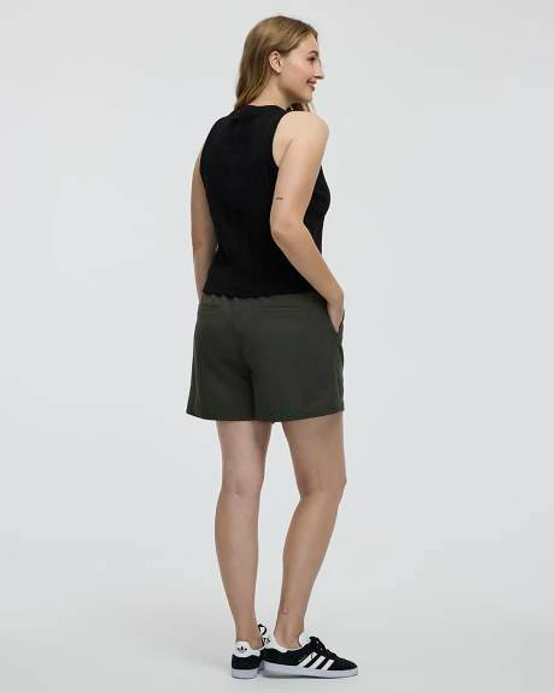 Fitted Crew-Neck Ribbed Tank