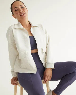 Textured Jacket with Mock Neckline, Hyba