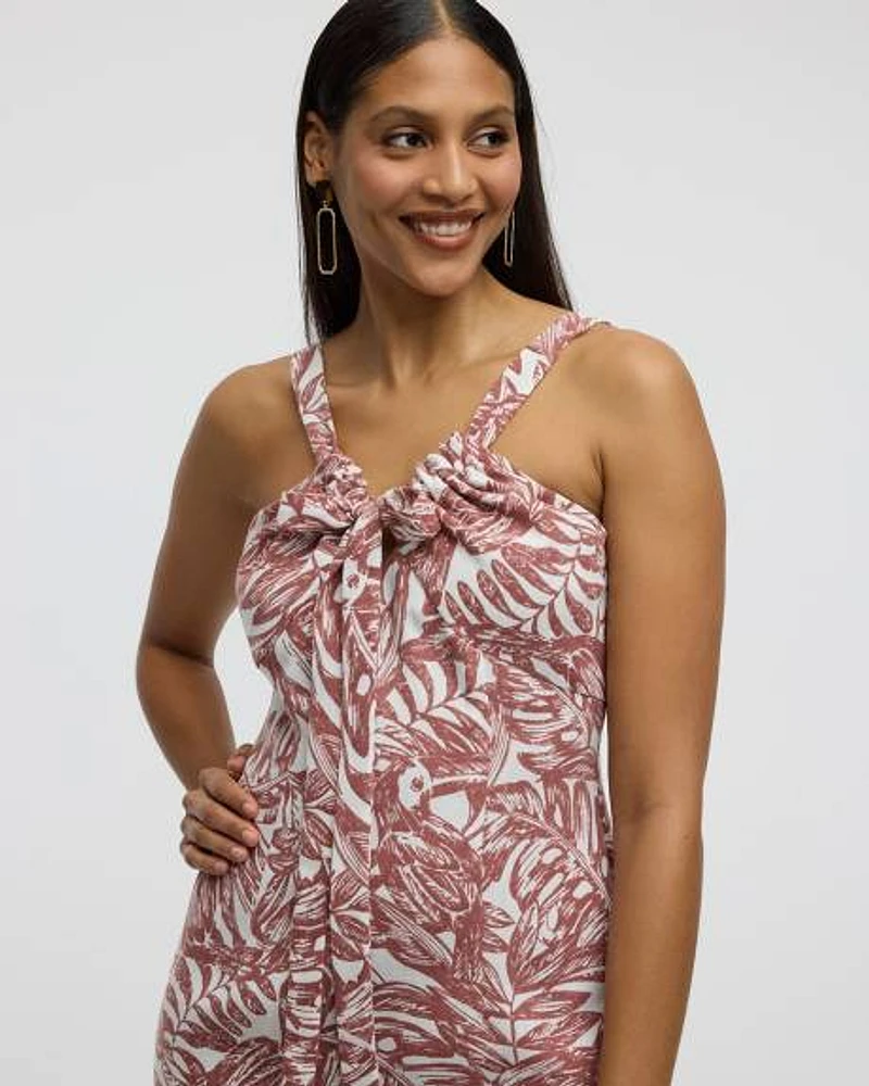 Sleeveless V-Neck Midi Dress
