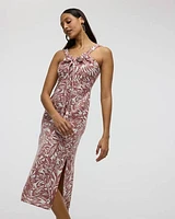 Sleeveless V-Neck Midi Dress
