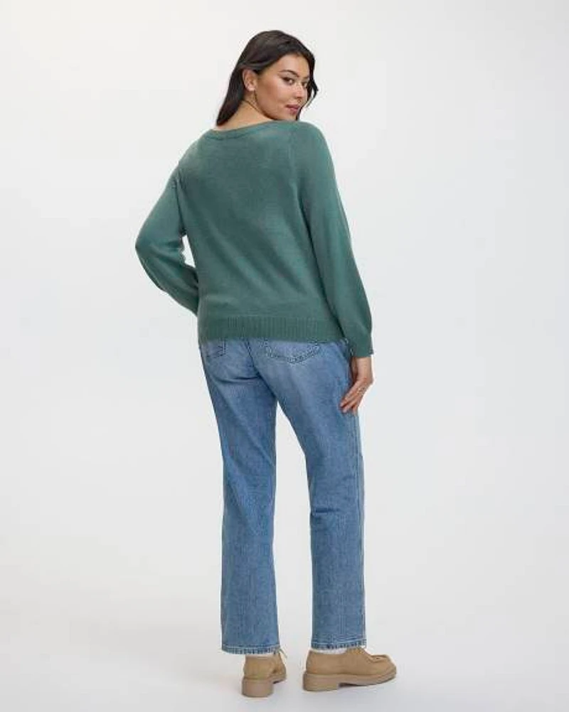 Cashmere-Blend Boat-Neck Sweater