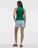 Fitted Crew-Neck Ribbed Tank