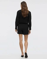 Short en coton avec cordon de serrage