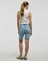 Mid-Rise Denim Bermuda