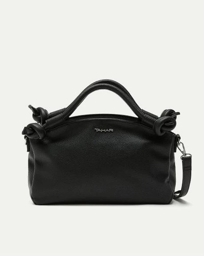 Faux Leather Satchel