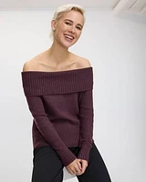 Long-Sleeve Off-the-Shoulder PlushSoft Top