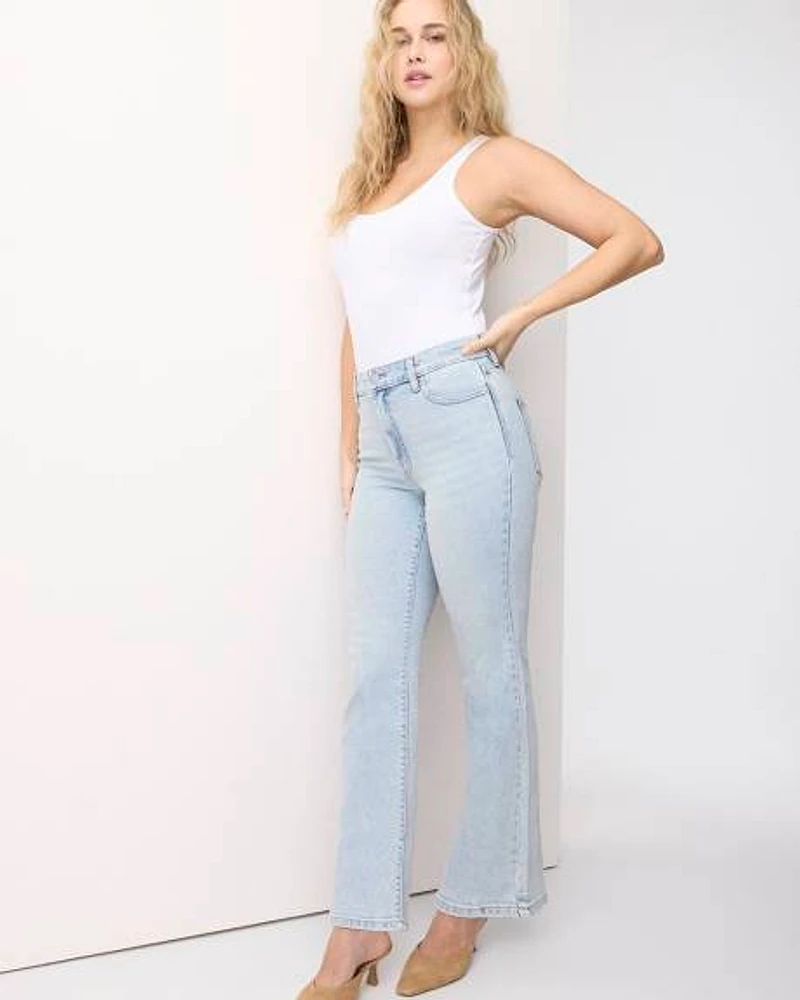 Flare-Leg Mid-Rise Ankle Jean