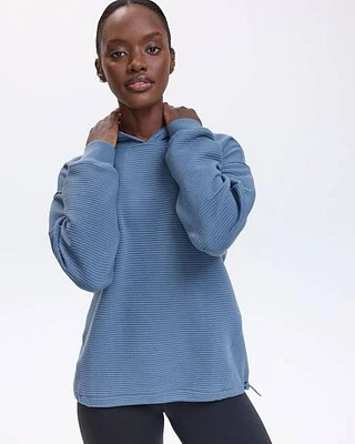 Hooded Pullover with Adjustable Hem