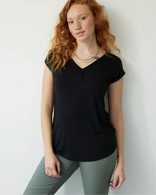 Extended-Sleeve V-Neck Tunic