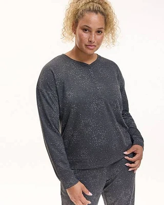 Long-Sleeve French Terry Pyjama Top