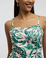 Robe maxi sans manches à encolure en coeur