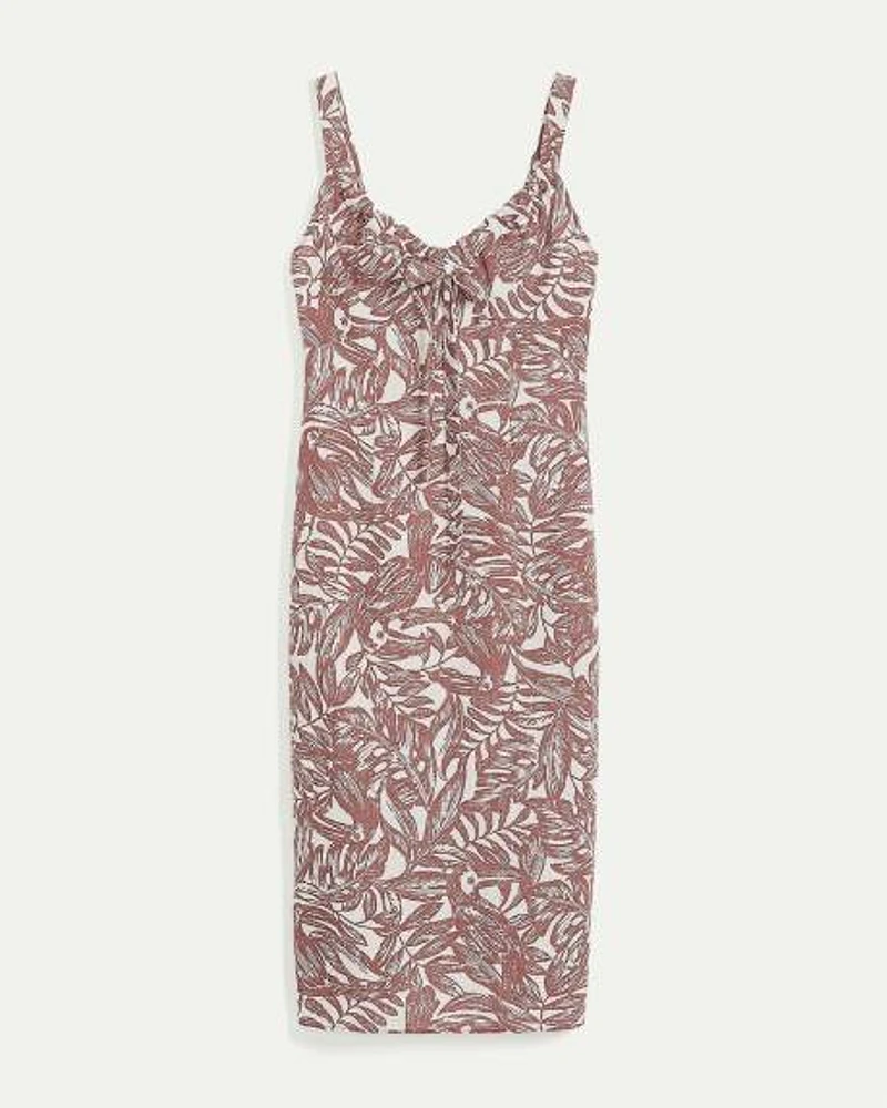 Robe midi sans manches à col V