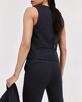 Straight-Leg High-Rise Pinstripe Pants