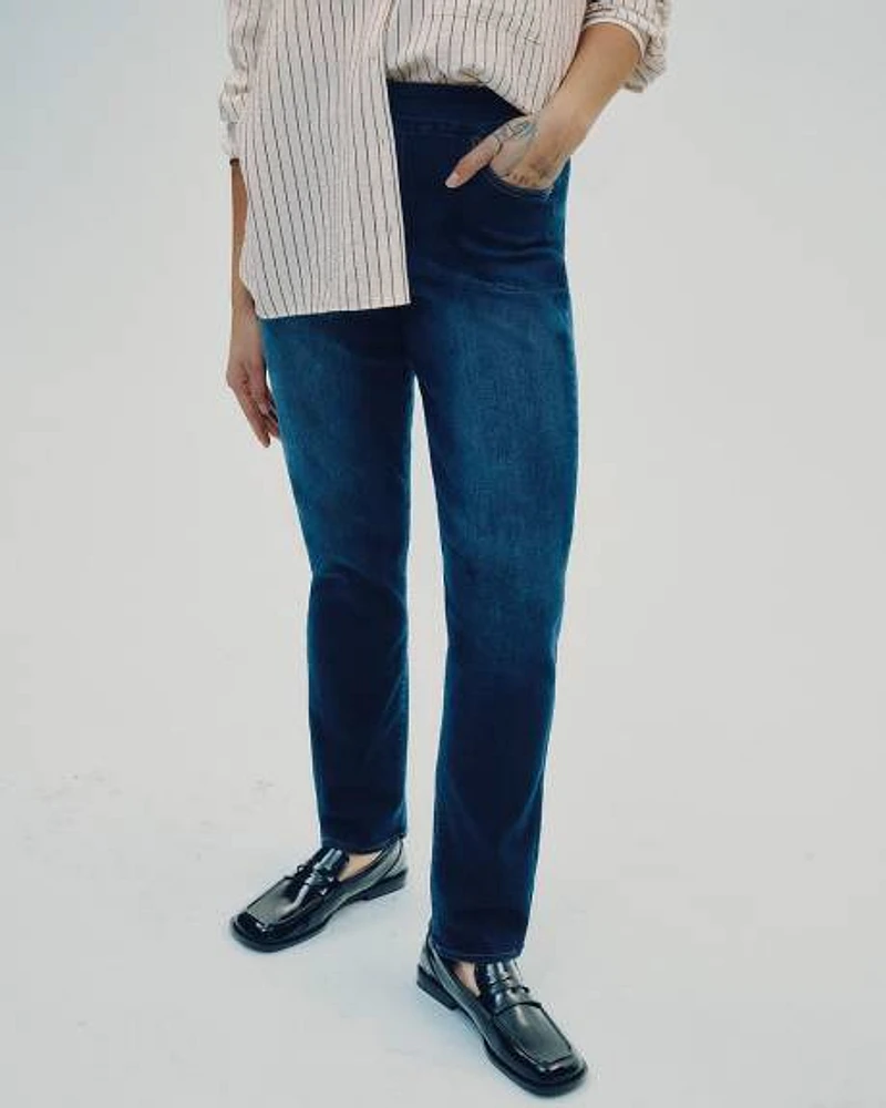 Straight-Leg Mid-Rise Jean