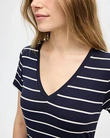 Striped V-Neck T-Shirt