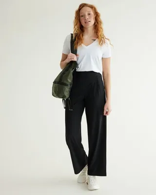 Wide-Leg Pant with Elastic Waistband