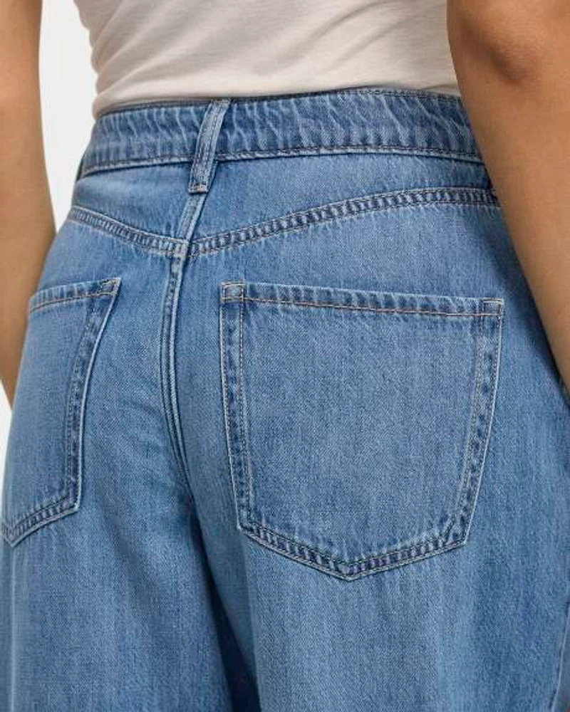Wide-Leg High-Rise Jean
